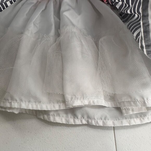 Carters Navy & White Striped Baby Girl Dress Pink Bow Accent Size 6 Months - Picture 4 of 11